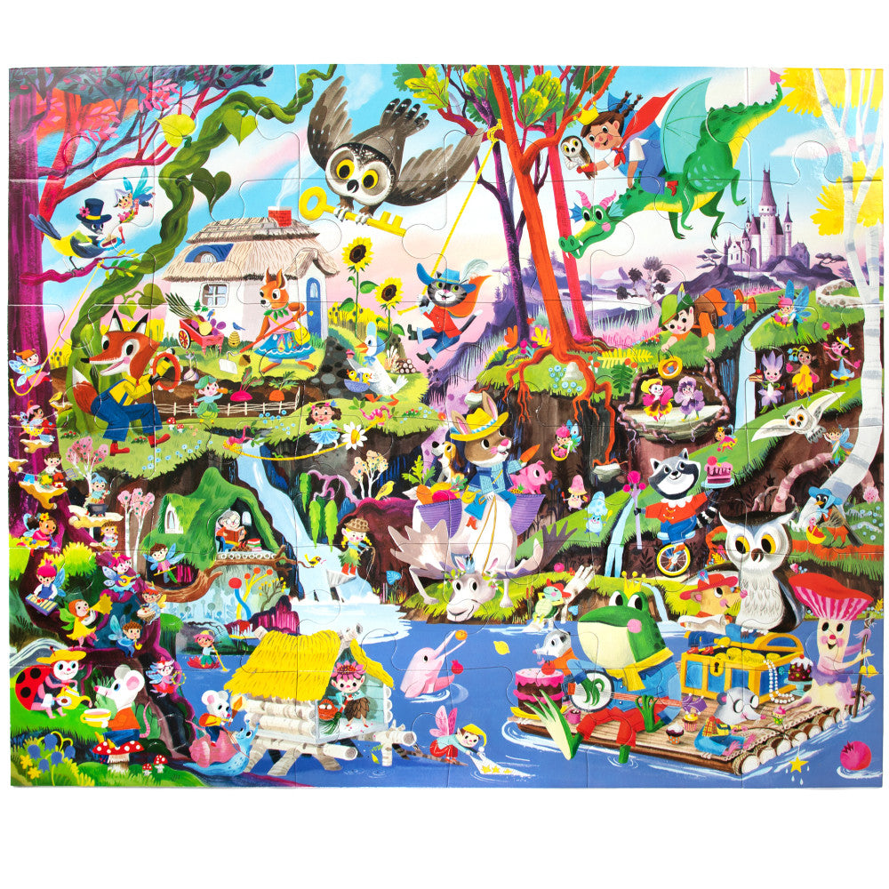 eeBoo: Fairies & Tales - 36 Piece Giant Puzzle - Kids Ages 4+