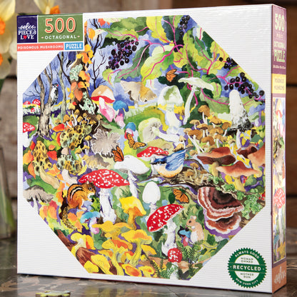 eeBoo Piece & Love: Poisonous Mushrooms - 500 Piece Puzzle