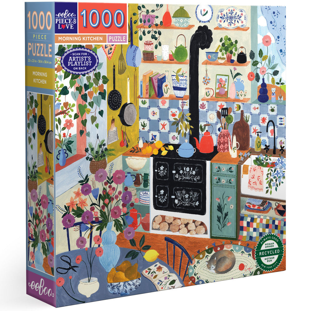 eeBoo Piece & Love: Morning Kitchen - 1000 Piece Puzzle