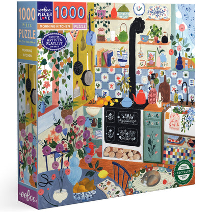 eeBoo Piece & Love: Morning Kitchen - 1000 Piece Puzzle