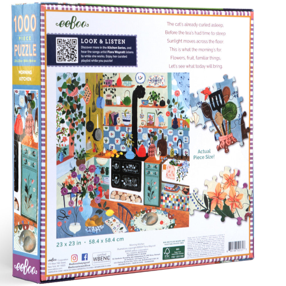 eeBoo Piece & Love: Morning Kitchen - 1000 Piece Puzzle