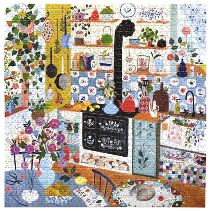 eeBoo Piece & Love: Morning Kitchen - 1000 Piece Puzzle