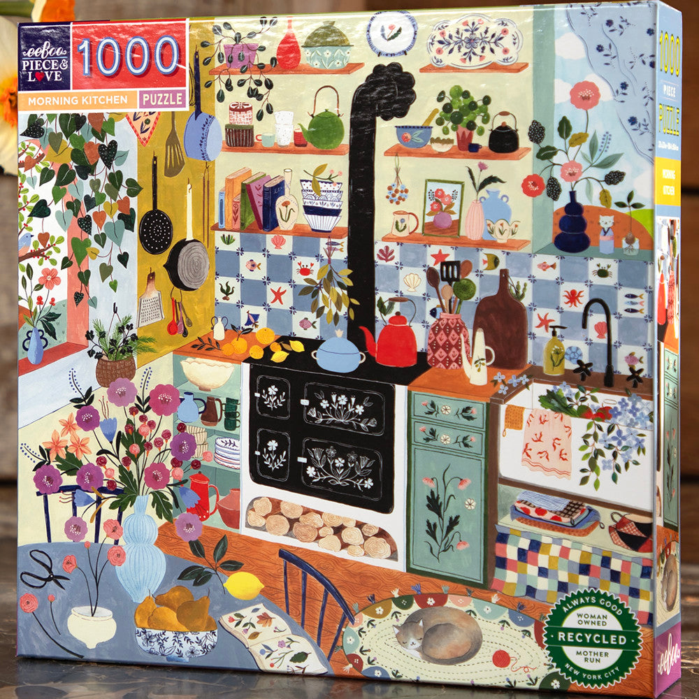 eeBoo Piece & Love: Morning Kitchen - 1000 Piece Puzzle