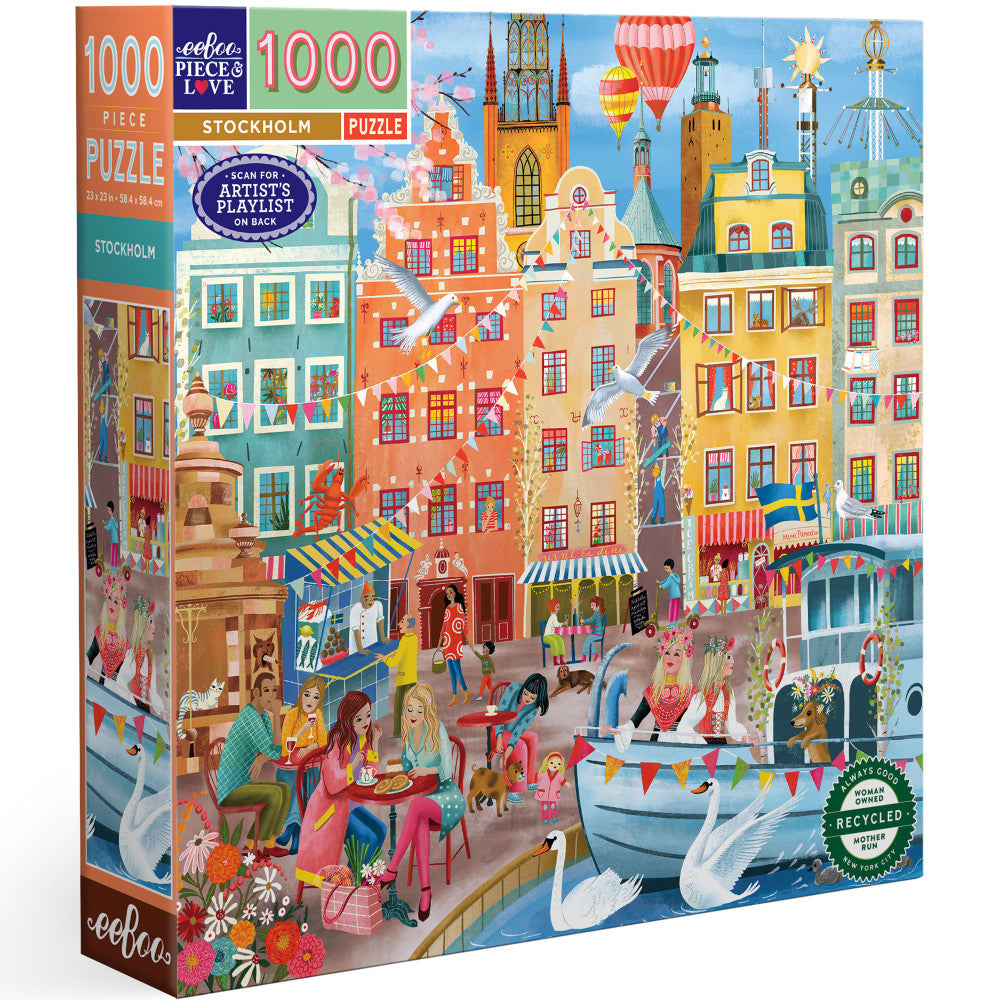 eeBoo Piece & Love: Stockholm - 1000 Piece Puzzle