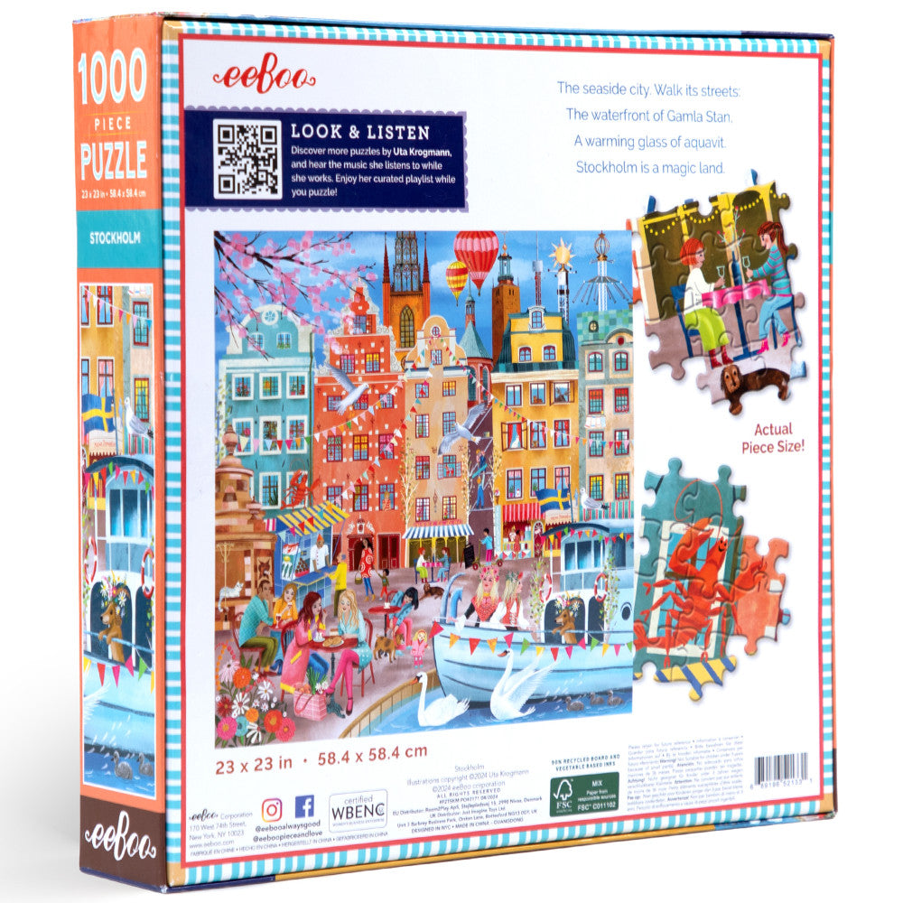 eeBoo Piece & Love: Stockholm - 1000 Piece Puzzle