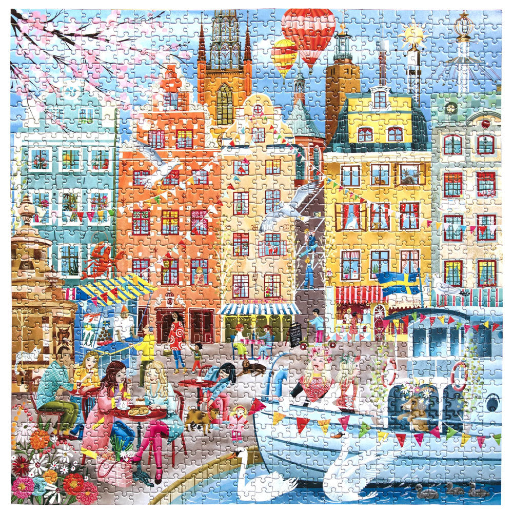 eeBoo Piece & Love: Stockholm - 1000 Piece Puzzle