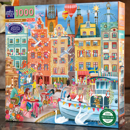 eeBoo Piece & Love: Stockholm - 1000 Piece Puzzle