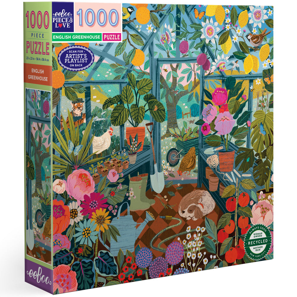 eeBoo Piece & Love: English Greenhouse - 1000 Piece Puzzle