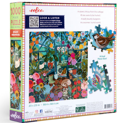 eeBoo Piece & Love: English Greenhouse - 1000 Piece Puzzle