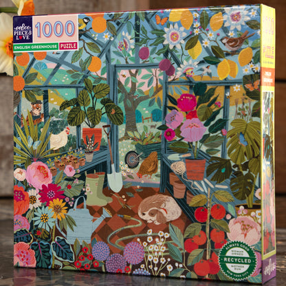 eeBoo Piece & Love: English Greenhouse - 1000 Piece Puzzle