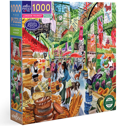 eeBoo Piece & Love: London Market - 1000 Piece Puzzle