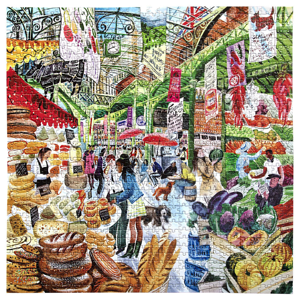 eeBoo Piece & Love: London Market - 1000 Piece Puzzle