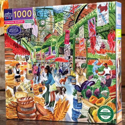 eeBoo Piece & Love: London Market - 1000 Piece Puzzle