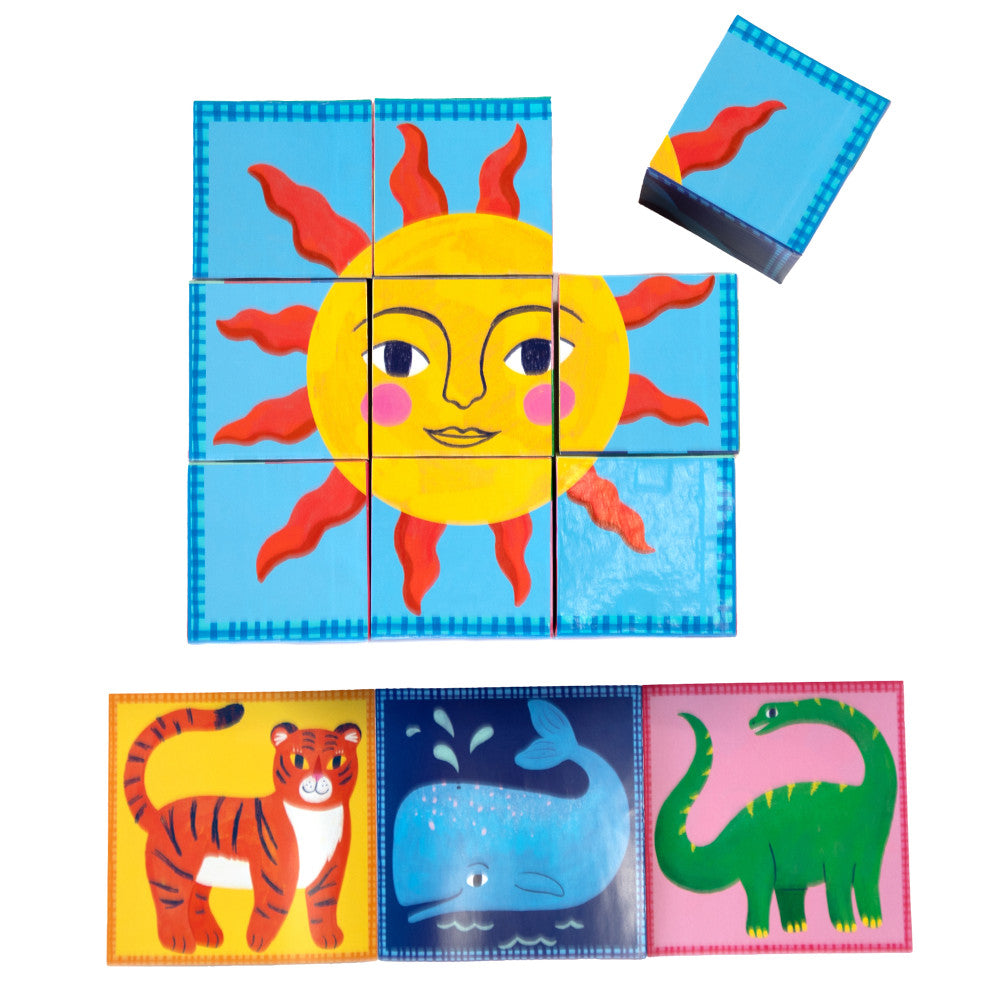 eeBoo: Simple Things Picture Blocks - 9pc, 2.5" Blocks