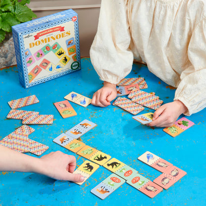 eeBoo: Dominoes: Busy Woods - 28 Colorful Tiles, Ages 3+, 2-4 Players