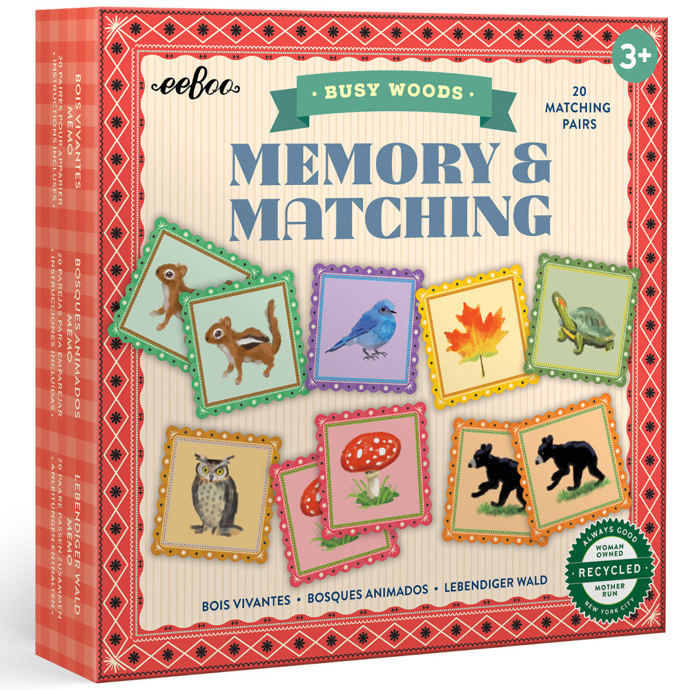 eeBoo: Memory & Matching Game: Busy Woods, Kids Ages 3+