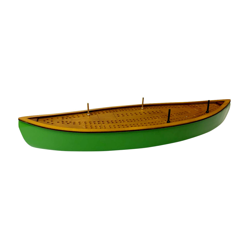 Canoe Cribbage Classic Wooden Board Game with Metal Pegs