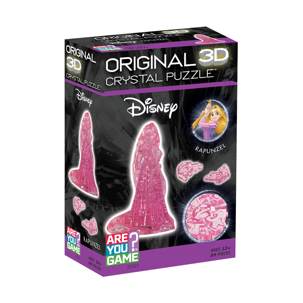 Disney Rapunzel 3D Crystal Puzzle - Pink, 39 Pieces