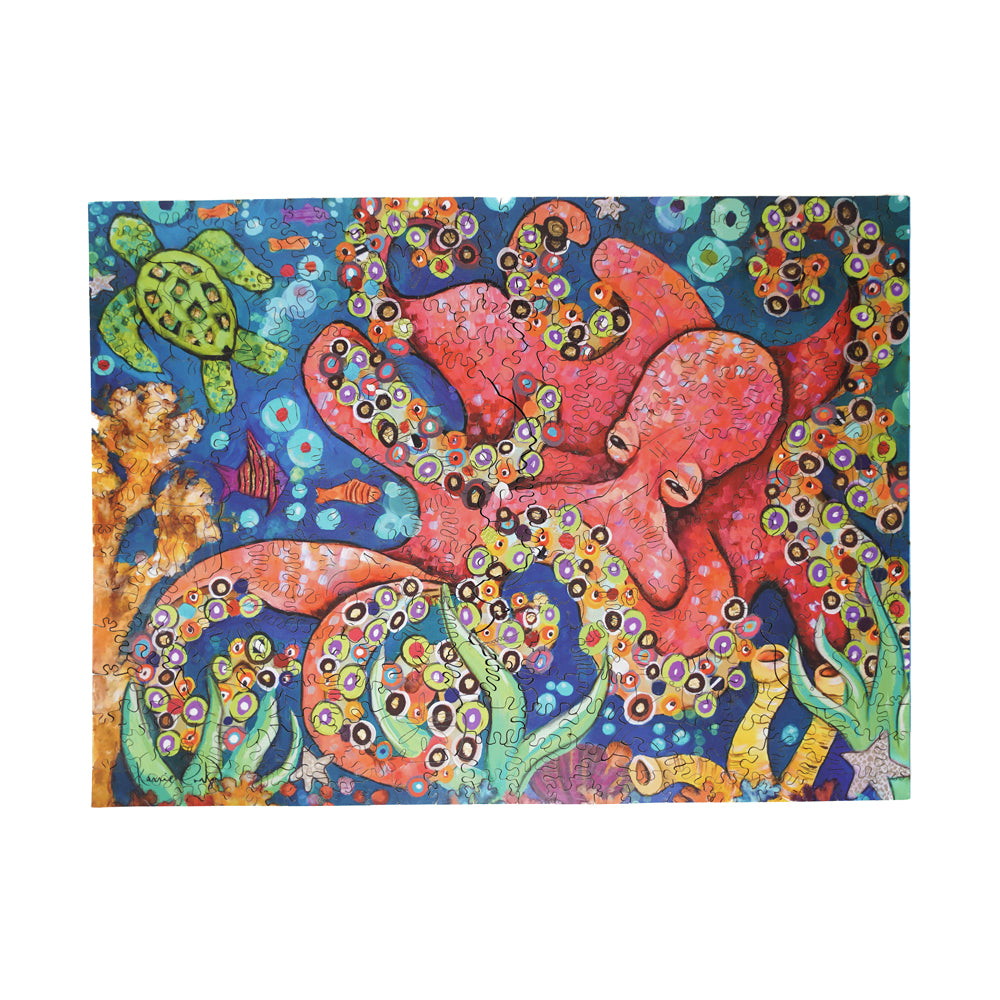 AreYouGame Octo-Love Wooden Jigsaw Puzzle - 331 pc