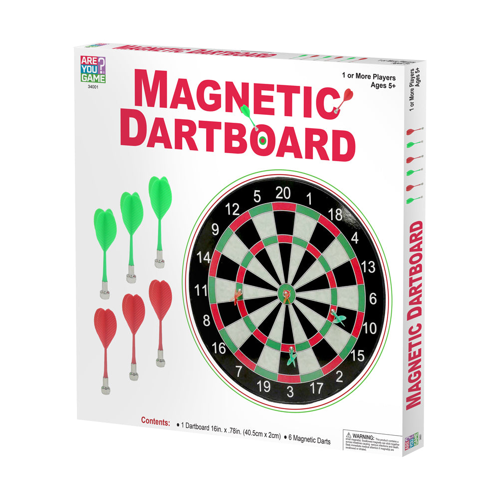 AreYouGame Magnetic Dartboard Set with 6 Darts