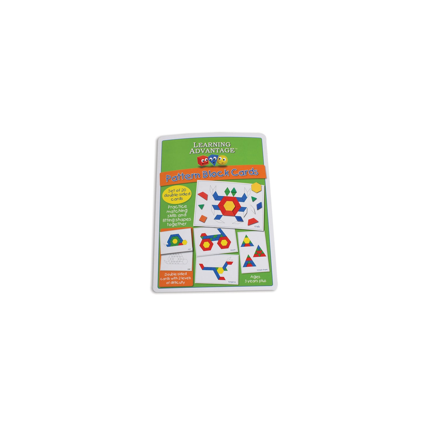 Learning Advantage Geometric Pattern Block Cards - 20 Double-Sided Activity Cards