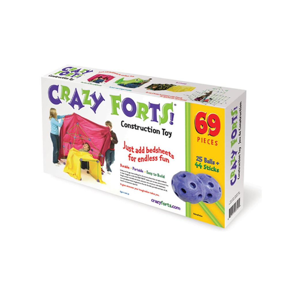 Crazy Forts! 69-Piece Buildable Fort Playset for Creative Play