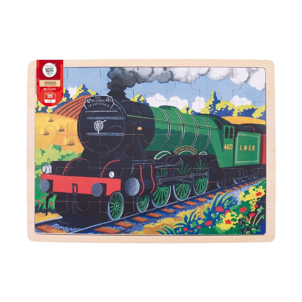 Bigjigs Toys Wooden Flying Scotsman Tray Puzzle - 35 pc