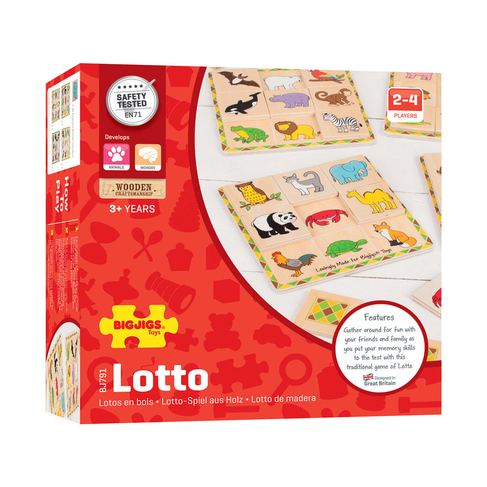 Bigjigs Wooden Lotto Animal Matching Game