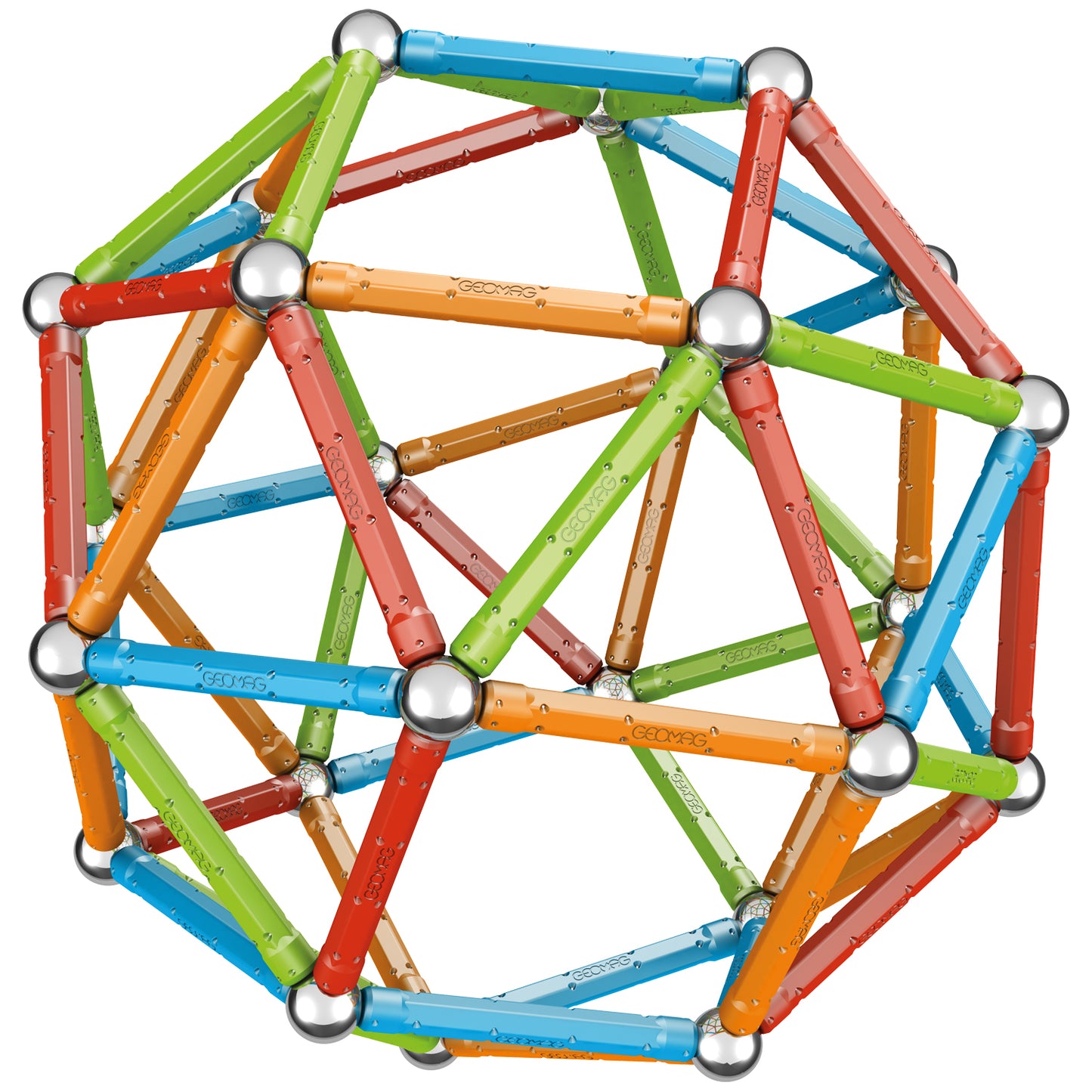 Geomag Confetti 127-Piece Magnetic Building Set - Colorful STEM Toy