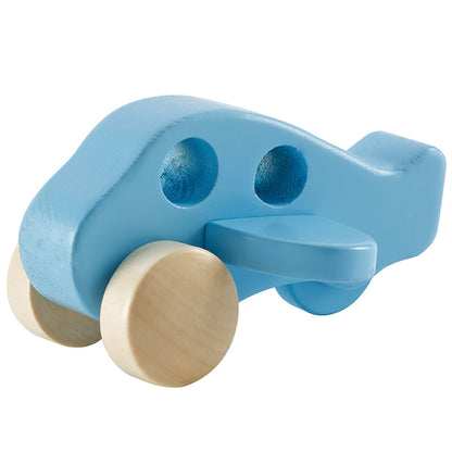 Hape: Little Plane - Blue - Wooden Toy Vehicle Airplane, Ages 10mo+