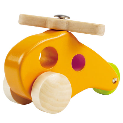 Hape: Little Copter - Yellow - Wooden Toy Vehicle Helicopter, Ages 10mo+