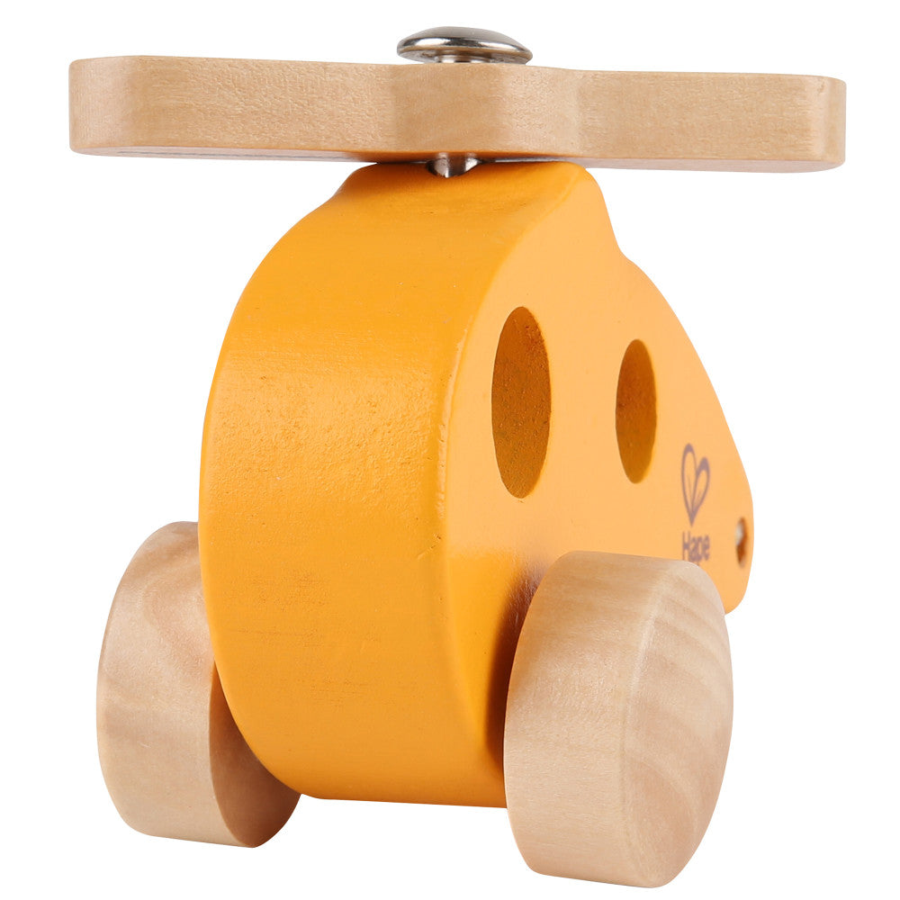 Hape: Little Copter - Yellow - Wooden Toy Vehicle Helicopter, Ages 10mo+