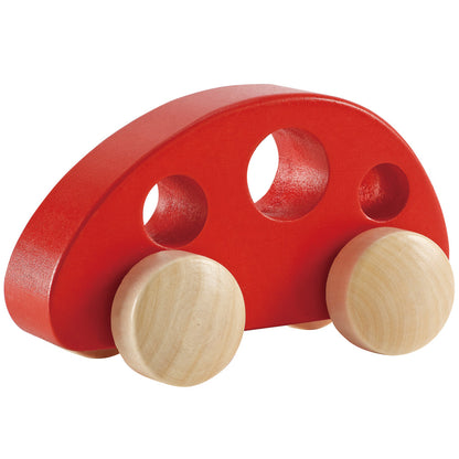 Hape: Mini Van - Red - Wooden Toy Vehicle, Age 10mo+