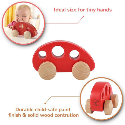 Hape: Mini Van - Red - Wooden Toy Vehicle, Age 10mo+