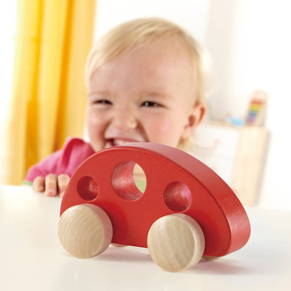 Hape: Mini Van - Red - Wooden Toy Vehicle, Age 10mo+