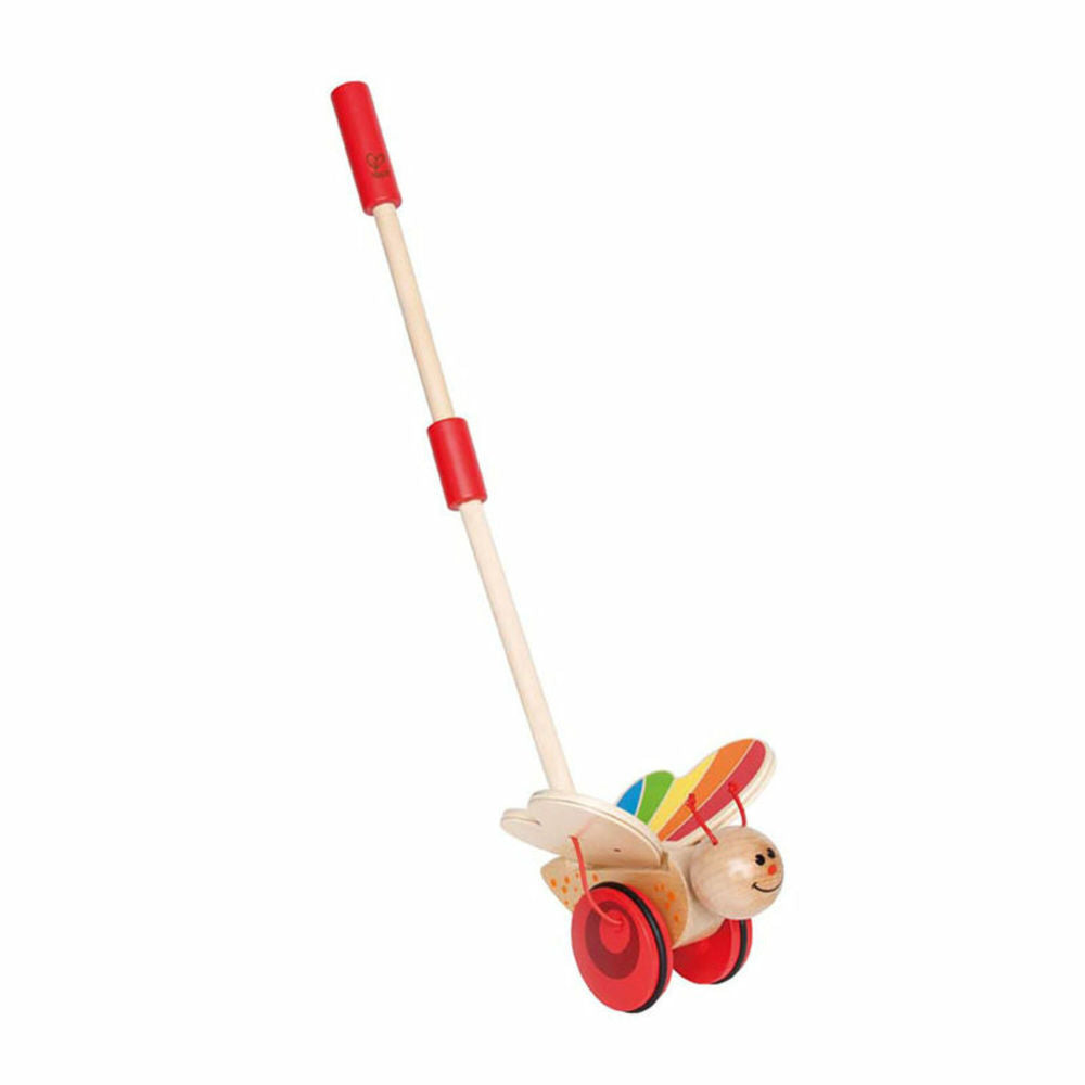 Hape Wooden Push & Pull Butterfly Toy ‚Äì Red