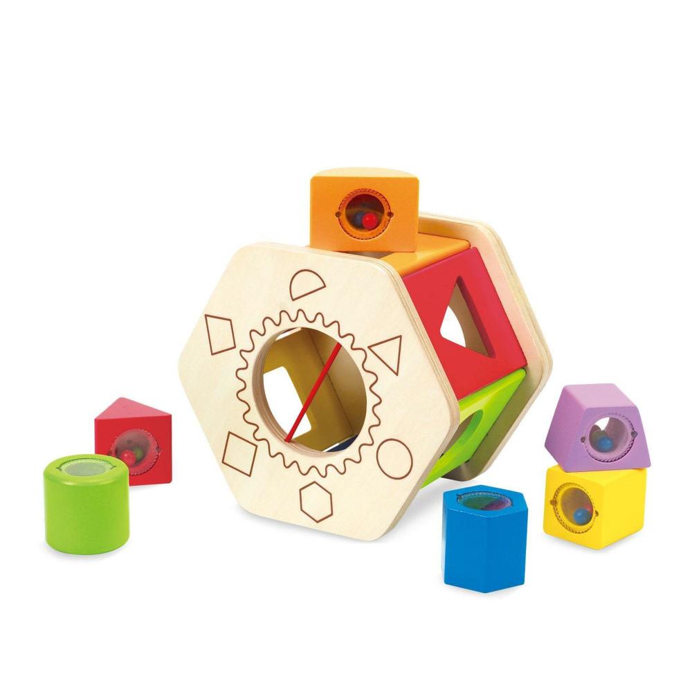 Hape Shake & Match Shape Sorter - Educational Wooden Toy for Toddlers