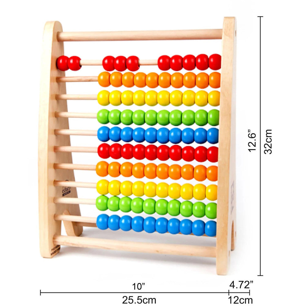 Hape: Rainbow Bead Abacus - Colorful Wooden Counting Toy