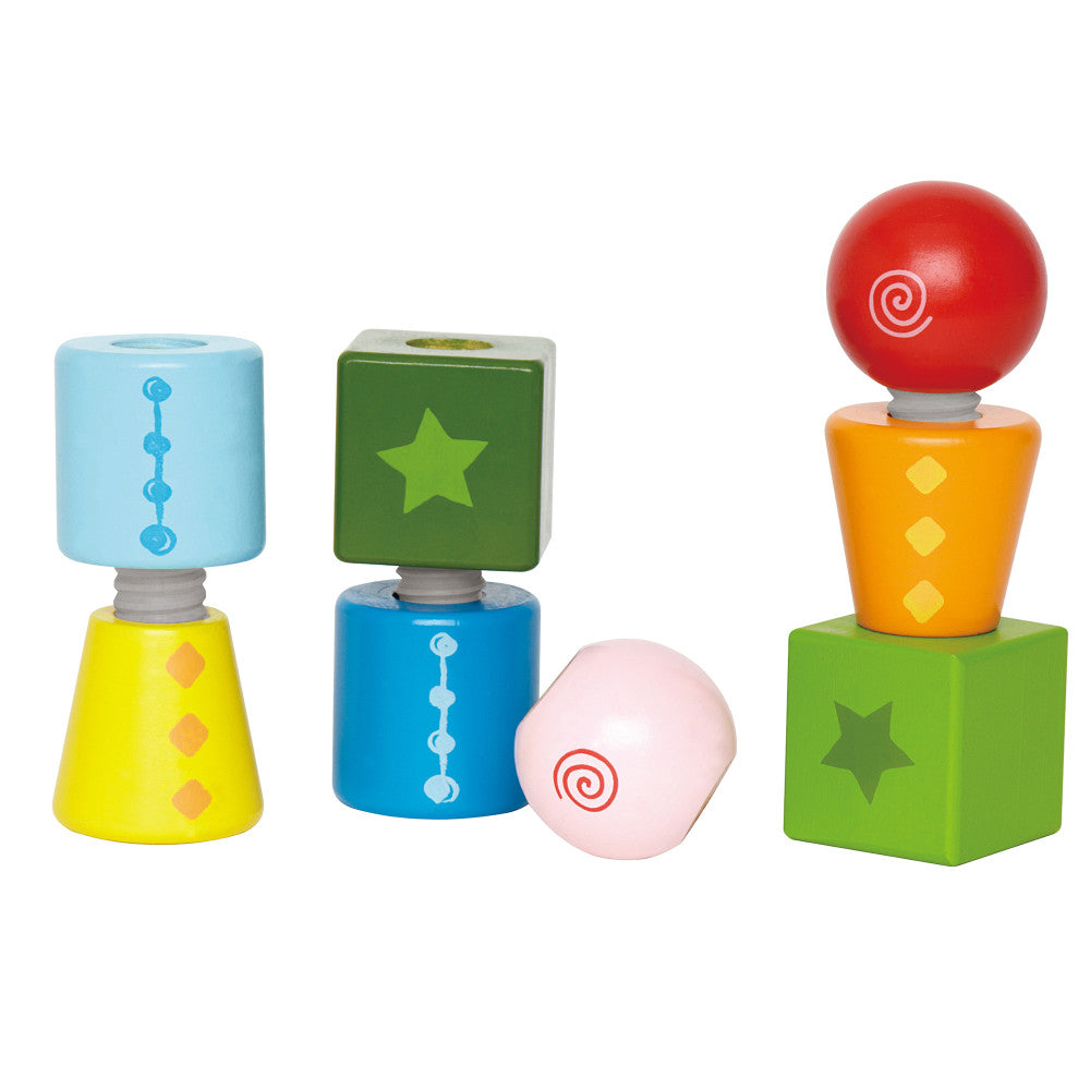 Hape: Twist & Turnables - Colorful Wooden Shapes Blocks