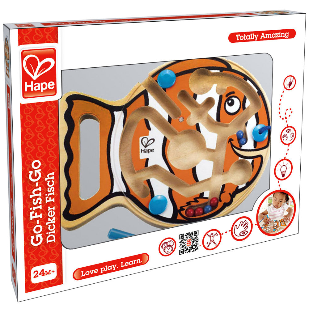 Hape: Go-Fish-Go - Wooden Magnetic Wand Bead Maze