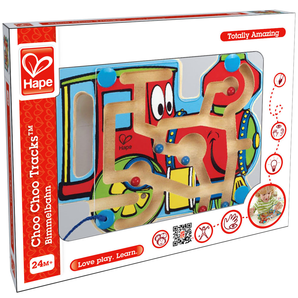 Hape: Choo Choo Tracks - Wooden Magnetic Wand Bead Maze