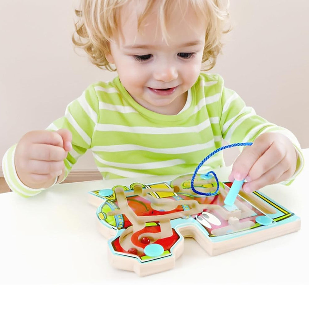 Hape: Choo Choo Tracks - Wooden Magnetic Wand Bead Maze