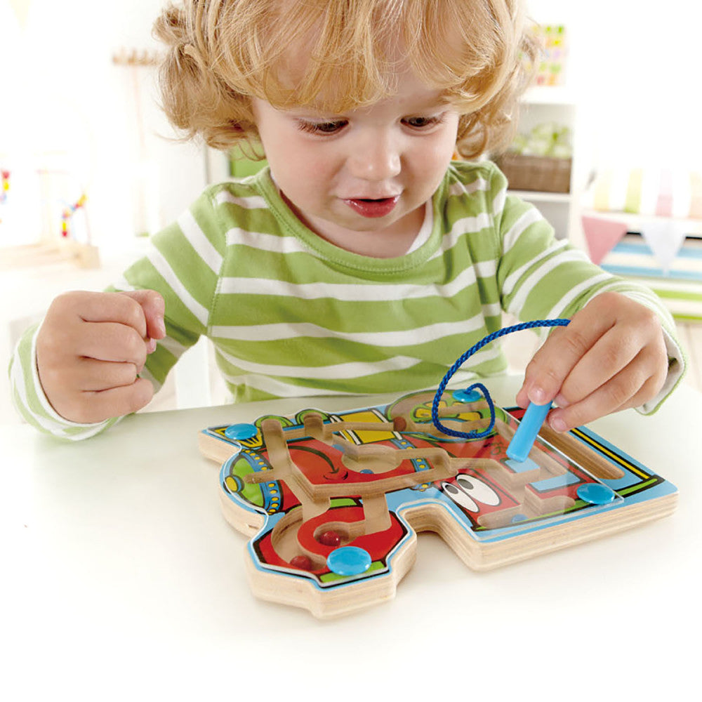 Hape: Choo Choo Tracks - Wooden Magnetic Wand Bead Maze