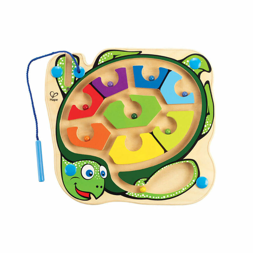 Hape Colorback Sea Turtle Magnetic Bead Maze - Wooden Puzzle Toy