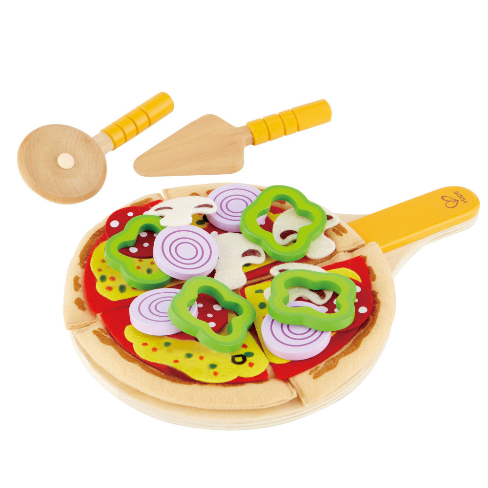 Hape Wooden Homemade Pizza Kitchen Playset - 33 Pieces