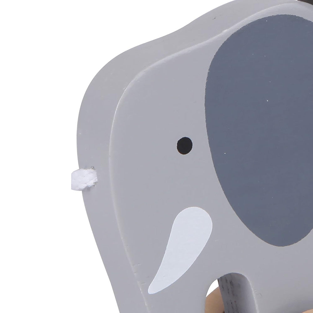 Hape: Push & Pull Elephant - Gray - Wooden Toy