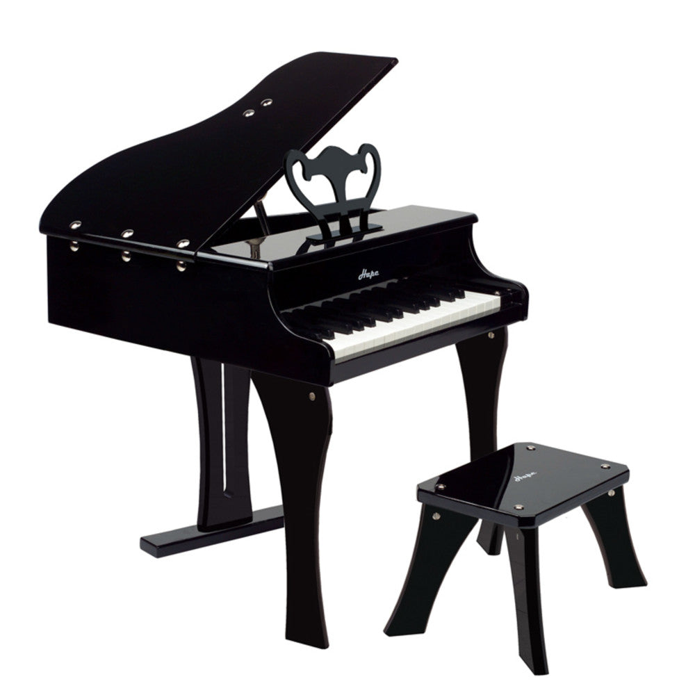 Hape Happy Grand Piano in Black - Toddler Wooden Musical Instrument