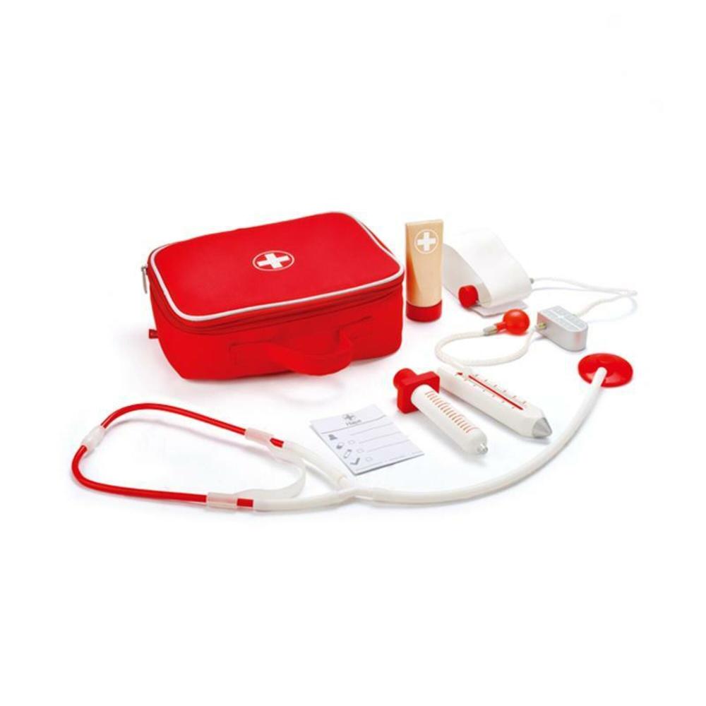 Hape Doctor on Call Wooden Medical Playset - Red - Ages 3+