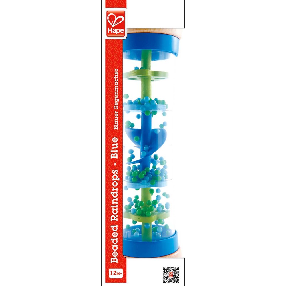 Hape: Beaded Raindrops - Blue- Wooden Soothing Sounds Toy