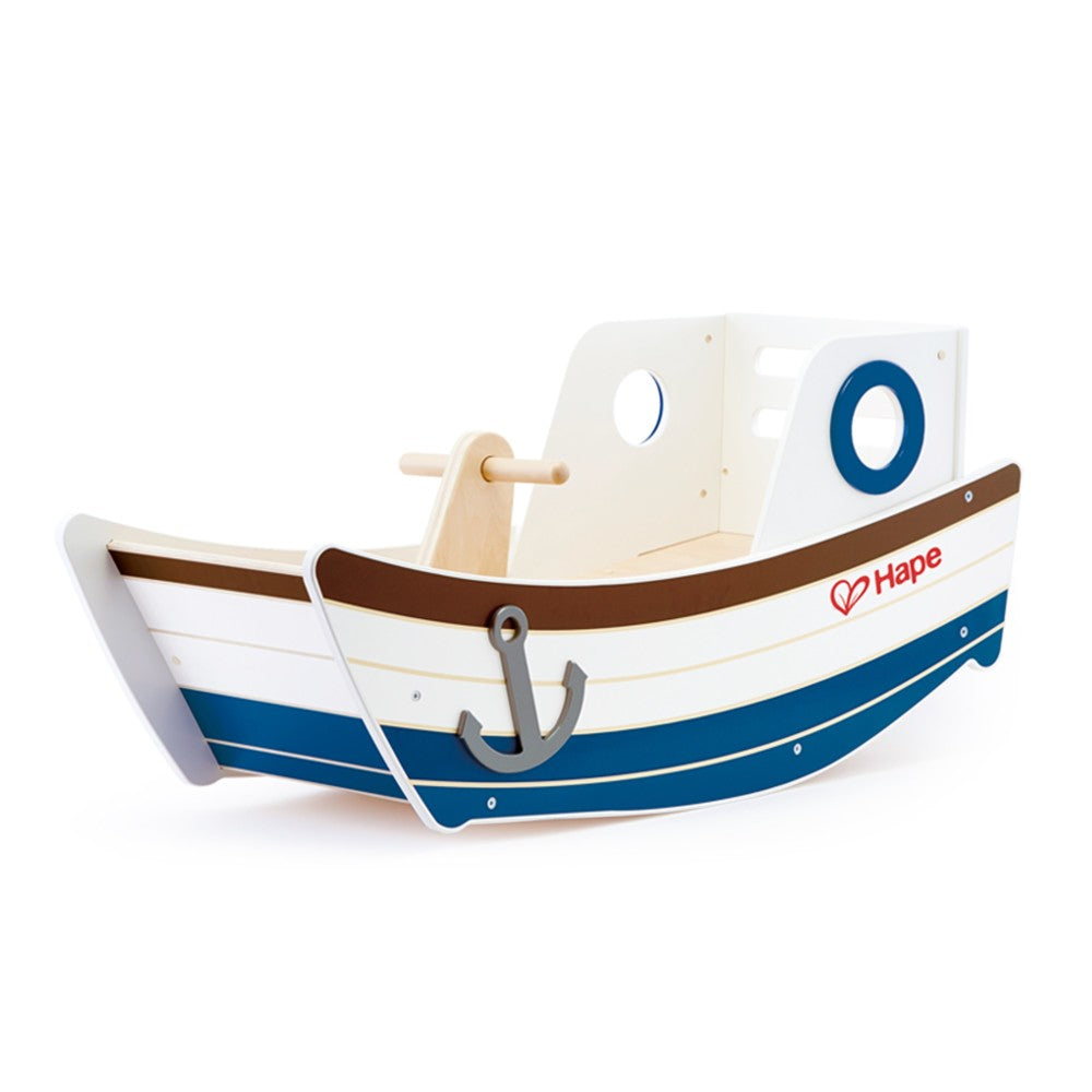 Hape High Seas Wooden Toddler Rocking Ride-On - Nautical Adventure